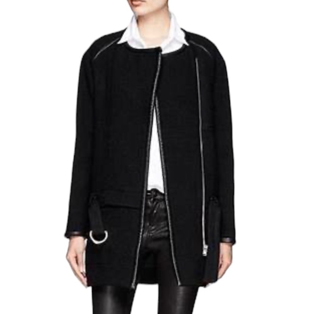 IRO Wool Trench Winter Coat Black 6